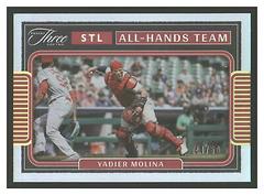 Yadier Molina [Holo Gold] #AHT-3 Baseball Cards 2022 Panini Three and Two All Hands Team Prices
