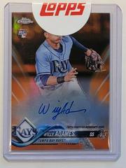 Willy Adames [Orange Refractor] #RA-WA Baseball Cards 2018 Topps Chrome Rookie Autograph Prices