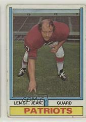 Len St. Jean Football Cards 1974 Topps Parker Brothers Prices