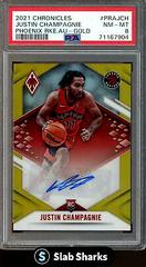 Justin Champagnie [Gold] #PRA-JCH Basketball Cards 2021 Panini Chronicles Phoenix Rookie Autographs Prices