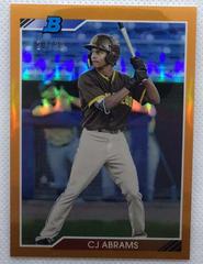 CJ Abrams [Orange Refractor] #CA Baseball Cards 2020 Bowman Heritage Chrome Prospects Prices