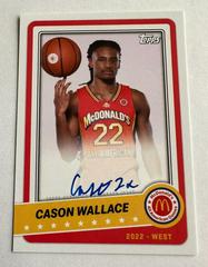 Cason Wallace Basketball Cards 2022 Topps Chrome McDonald's All-American Autographs Prices