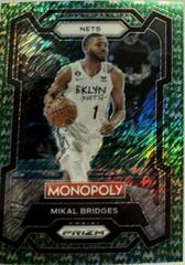 Mikal Bridges [Green Millionaire Shimmer] #10 Basketball Cards 2023 Panini Prizm Monopoly Prices