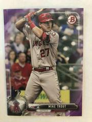 Mike Trout [Purple] #100 Baseball Cards 2017 Bowman Prices