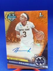 Hannah Hidalgo [Orange Shimmer] #BCPA-HH Basketball Cards 2023 Bowman Chrome University Prospects Autographs Prices