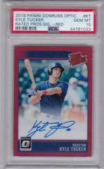 Kyle Tucker [Red] #KT Baseball Cards 2018 Panini Donruss Optic Rated Prospect Signatures Prices