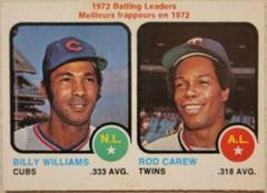 Batting Leaders [B. Williams, R. Carew] #61 Baseball Cards 1973 O Pee Chee Prices