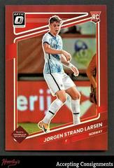 Jorgen Strand Larsen [Optic Red] #106 Soccer Cards 2021 Panini Donruss Road to Qatar Prices