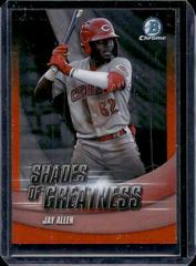 Jay Allen [Orange] Baseball Cards 2022 Bowman Chrome Shades of Greatness Prices