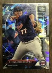 Fernando Romero [Atomic Refractor] Baseball Cards 2018 Bowman Trending Prices