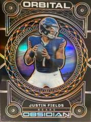Justin Fields [Orange Electric Etch] #5 Football Cards 2023 Panini Obsidian Orbital Prices