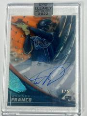 Wander Franco [Orange] #TEK-WF Baseball Cards 2022 Topps Clearly Authentic Tek Autographs Prices