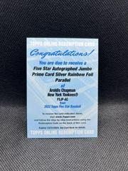 Aroldis Chapman [Silver Rainbow] #FSJP-AC Baseball Cards 2022 Topps Five Star Autograph Jumbo Prime Prices