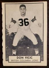 Don Vicic, B.C. Lions Football Cards 1962 Topps CFL Prices