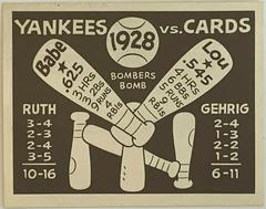 Yankees VS Cards [1928] Baseball Cards 1967 Laughlin World Series Prices