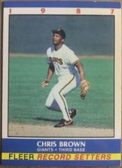 Chris Brown #2 Baseball Cards 1987 Fleer Record Setters Prices