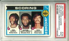 NBA Scoring Leaders: McAdoo, Jabbar, Maravich #144 Basketball Cards 1974 Topps Prices