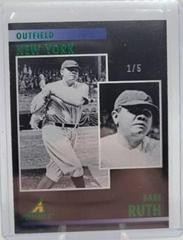 Babe Ruth [Green] #24 Baseball Cards 2023 Panini Chronicles Pinnacle Prices