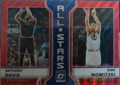 Anthony Davis, Dirk Nowitzki [Red Wave] #12 Basketball Cards 2022 Panini Donruss Optic All Stars Prices