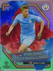 Kevin De Bruyne [Blue Red] #PFF-6 Soccer Cards 2021 Topps Finest UEFA Champions League Prized Footballers Fusion Prices