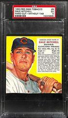 Dale Mitchell [Hand Cut Without Tab] Baseball Cards 1953 Red Man Tobacco Prices