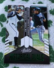 Jim Thome, Roberto Alomar [Retail Green] #HD-JR Baseball Cards 2022 Panini Absolute Historical Duals Prices