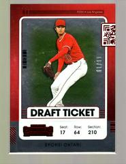 Shohei Ohtani [Draft Red] #100 Baseball Cards 2021 Panini Contenders Prices
