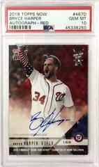 Bryce Harper [Autograph Red] #467D Baseball Cards 2018 Topps Now Prices