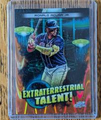 Ronald Acuna Jr. [Orange Galactic] #ET-2 Baseball Cards 2023 Topps Cosmic Chrome Extraterrestrial Talent Prices