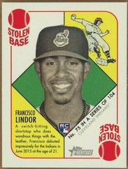 Francisco Lindor [Mini Black Back] Baseball Cards 2015 Topps Heritage '51 Collection Prices