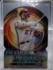 Mike Trout [Atomic] #GI-2 Baseball Cards 2022 Bowman's Best Global Impact Die Cuts Prices