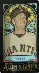 Buster Posey [Mini Stained Glass] #111 Baseball Cards 2020 Topps Allen & Ginter Prices