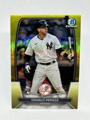 Oswald Peraza [Yellow] #44 Baseball Cards 2023 Bowman Chrome Prices