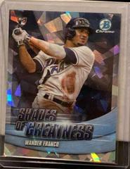Wander Franco [Atomic] #SG-1 Baseball Cards 2022 Bowman Chrome Shades of Greatness Prices