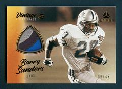 Barry Sanders [Gold] Football Cards 2022 Panini Luminance Vintage Materials Prices