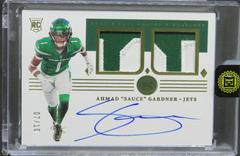 Ahmad 'Sauce' Gardner [Cap Patch Autograph Gold] #148 Football Cards 2022 Panini Encased Prices