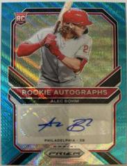 Alec Bohm [Teal Wave Prizm] #RA-AB Baseball Cards 2021 Panini Prizm Rookie Autographs Prices
