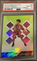 Collin Sexton [Green] Basketball Cards 2018 Panini Status Rookie Credentials Prices