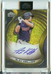 Alex Kirilloff [Gold] Baseball Cards 2022 Topps Chrome Black Autographs Prices