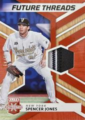 Spencer Jones [Red] #FT-SJ Baseball Cards 2022 Panini Elite Extra Edition Future Threads Prices