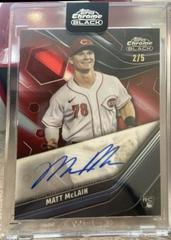 Matt McLain [Red] #CBA-MMC Baseball Cards 2023 Topps Chrome Black Autographs Prices