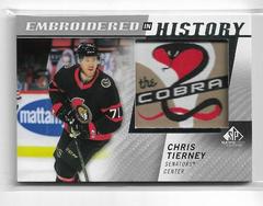Chris Tierney Hockey Cards 2021 SP Game Used Embroidered in History Prices