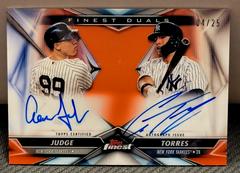 Aaron Judge [Orange Refractor] #FA-AJ Baseball Cards 2020 Topps Finest Autographs Prices