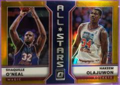 Shaquille O'Neal, Hakeem Olajuwon [Gold] #14 Basketball Cards 2022 Panini Donruss Optic All Stars Prices
