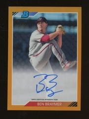 Ben Braymer [Orange Refractor] Baseball Cards 2020 Bowman Heritage Chrome Autographs Prices