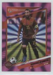 Sergio Ramos [Purple Laser] Soccer Cards 2021 Panini Donruss Road to Qatar Prices