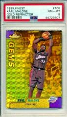 Karl Malone [Gold Refractor] #108 Basketball Cards 1999 Finest Prices