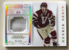 Henrik Sedin [Base Numbers Patch] Hockey Cards 2013 Panini National Treasures Prices