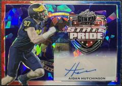 Aidan Hutchinson [Red White Blue Crystal] Football Cards 2022 Leaf Metal Draft Prices