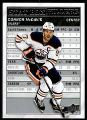 Connor McDavid #SB-21 Hockey Cards 2023 Upper Deck Stat Box Fillers Prices